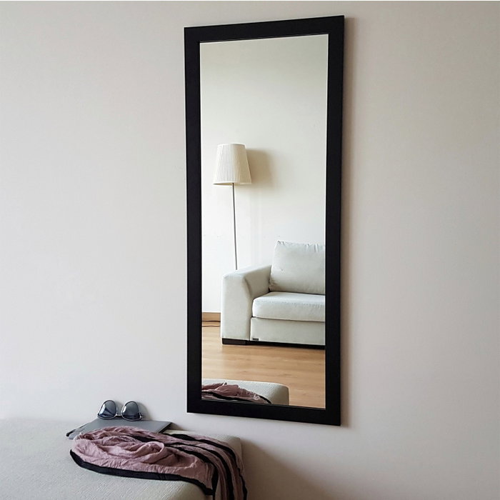 Hanah Home Espejo A203 Marco Laminado Negro 40x105 cm